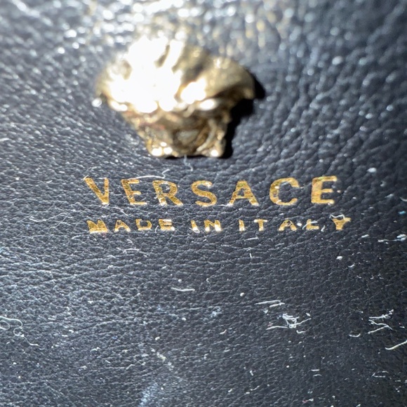 2019 Versace Black Palazzo Empire Crystal Baroque embellished Medusa Women's Bag - Picture 7 of 8